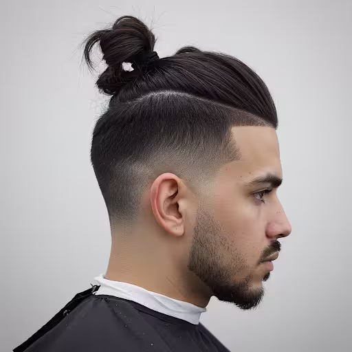 Top Knot con Fade