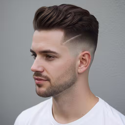 Fade Bajo con Líneas